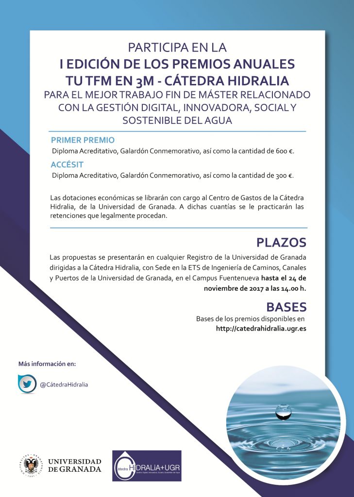 Cartel premios TFM cátedra hidralia